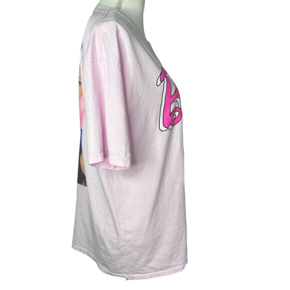 Fashion Nova Barbie Besties Oversized Front & Back Print T-shirt - Picture 4 of 7